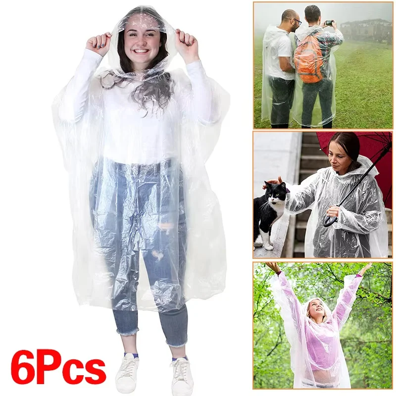 6 stuks wegwerp regenjas, wate - Emergency Poncho Rain recensie en prijs