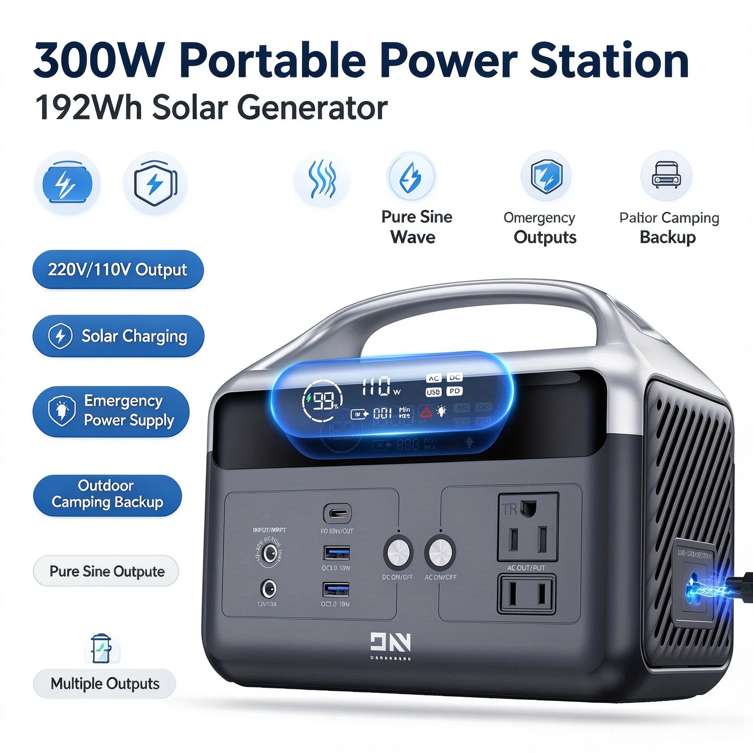300W draagbare krachtcentrale  - Solar Emergency Charger recensie en prijs